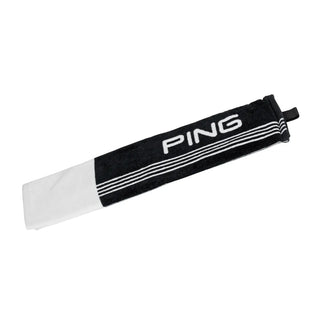 PING Tri Fold Golf Towel - Black/White